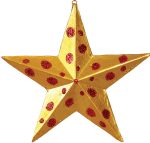 Χριστουγεννιάτικη Κορυφή Δέντρου Αστέρι 16cm