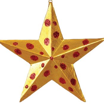 Χριστουγεννιάτικη Κορυφή Δέντρου Αστέρι 25cm
