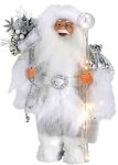 Διακοσμητικός Άγιος Βασίλης Με Φωτιζόμενο Μπαστούνι Μπαταρίας 30cm