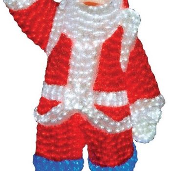 4850Led 3D Φωτιζόμενος Ακρυλικός Άγιος Βασίλης Με Μετασχηματιστή Ip44 210(Η) x 130cm