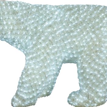 3D Φωτιζόμενη Ακρυλική Αρκούδα Με 1900Led Λευκό Φωτισμό Και Μετασχηματιστή Ip44,120 x 70(H)cm