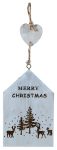 Ξύλινο Κρεμαστό Χριστουγεννιάτικο Στολίδι 7 x 16(h)cm