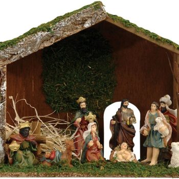 Ξύλινη Χριστουγεννιάτικη Φάτνη 35 x 13 x 26(h)cm