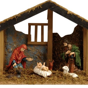 Ξύλινη Χριστουγεννιάτικη Φάτνη 30 x 14 x 23(h)cm
