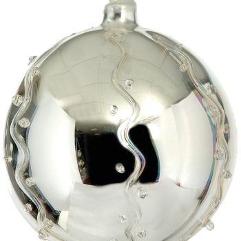 Γυάλινη Χριστουγεννιάτικη Μπάλα 8cm,Σέτ/4