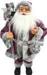 Μώβ Διακοσμητικός Άγιος Βασίλης 60cm
