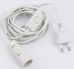 Καλώδιο Λευκό Για Φωτιστικά 340cm Με Ντουί Ε14 Διακόπτη Και Μπρίζα Ip20