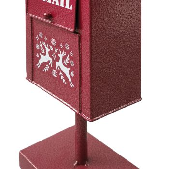 Χριστουγεννιάτικο Μεταλλικό Γραμματοκιβώτιο Κόκκινο 11,5 x 7,3 x 30,5(h)cm