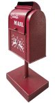 Χριστουγεννιάτικο Μεταλλικό Γραμματοκιβώτιο Κόκκινο 11,5 x 7,3 x 30,5(h)cm