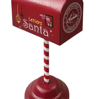 Χριστουγεννιάτικο Μεταλλικό Γραμματοκιβώτιο Κόκκινο 17 x 12 x 30(h)cm