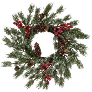 Στολισμένο Χριστουγεννιάτικο Στεφάνι 45cm
