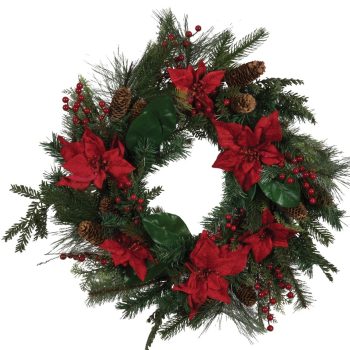 Στολισμένο Χριστουγεννιάτικο Στεφάνι 75cm