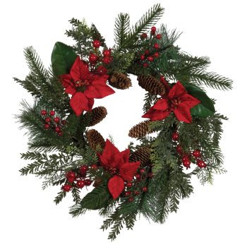 Στολισμένο Χριστουγεννιάτικο Στεφάνι 55cm