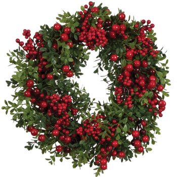 Στολισμένο Χριστουγεννιάτικο Στεφάνι 58cm