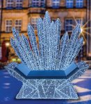 Φωτιζόμενη Πολυθρόνα Με Μεταλλικό Σκελετό, Υφασμάτινο Κάθισμα Και Μετασχηματιστή ip65 Εξωτερικού Χώρου 210(H)